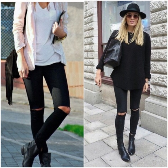 zara knee ripped jeans